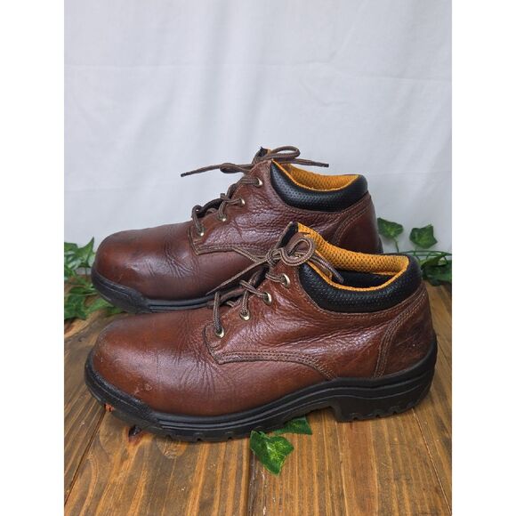 Timberland. Men\'s Brown Leather Work Boots. Steel Toe. Slip & Oil Resistant. 9.5 main image 5